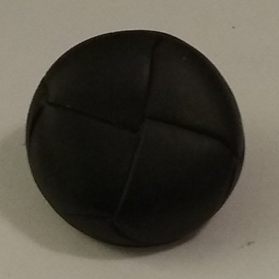 Knapp 20 mm Ø Läder - Svart