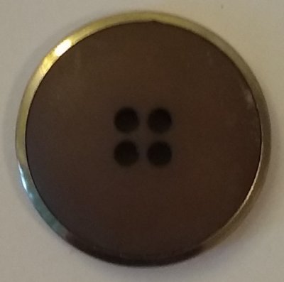 Knapp 26 mm Ø Silverfärgad/Brun
