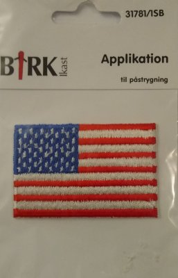 Flagga USA Applikation att stryka på.  United States of America