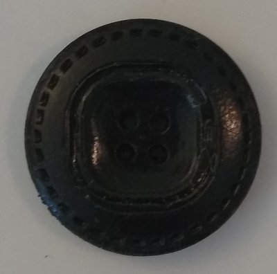 Knapp 28 mm Ø Läder - Svart