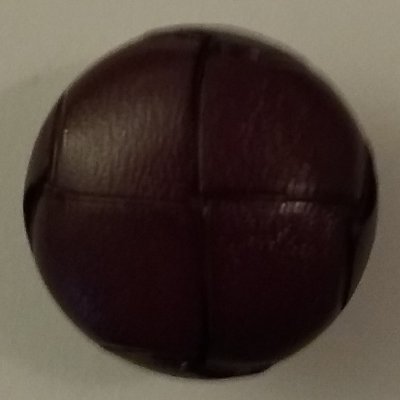 Knapp 20 mm Ø Läder - Röd