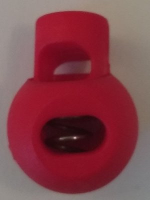 COSE - Snörstopp klämma plast. Röd.