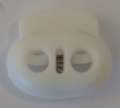 COSE - Snörstopp klämma plast. Vit 25 mm