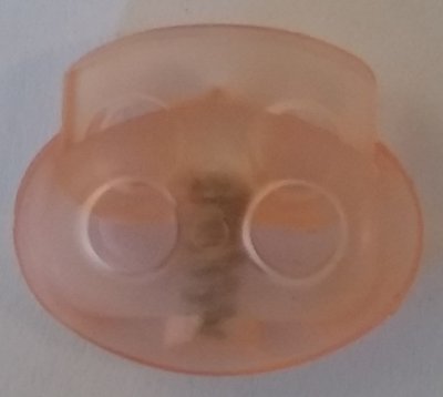 COSE - Snörstopp klämma plast. Transparent/Rosa 18 mm