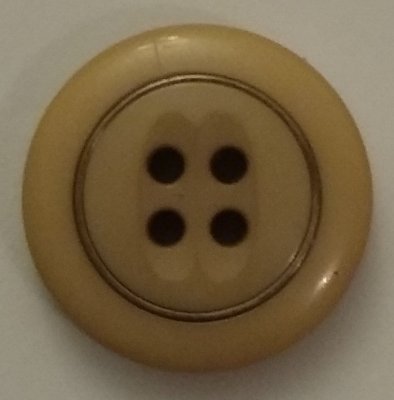 Knapp 24 mm Ø Silverfärgad/Beige