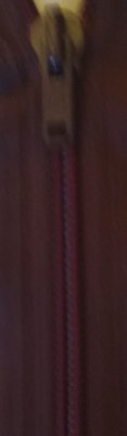 Dragkedja röd delbar  40 cm polyester, 6 mm RIES