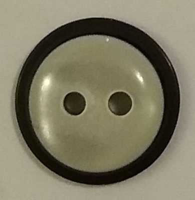 Knapp 14 mm Ø Vit/Svart