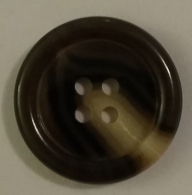 Knapp 25 mm Ø Beige/Brun