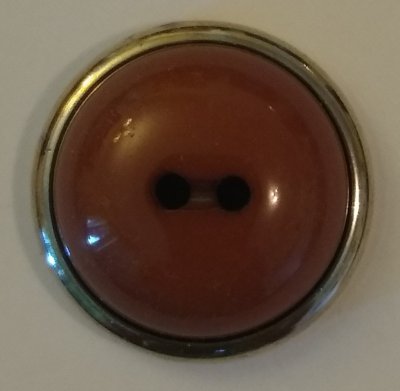 Knapp 26 mm Ø Silverfärgad/Brun
