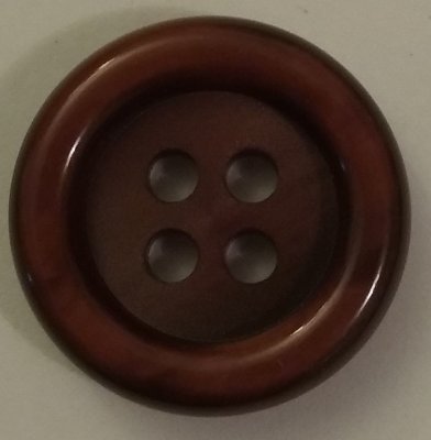 Knapp 20mm Ø Röd/Brun