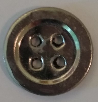 Knapp 17 mm Ø Silverfärgad - Metall