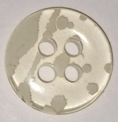 Knapp 12 mm Ø Vit/Genomskinlig