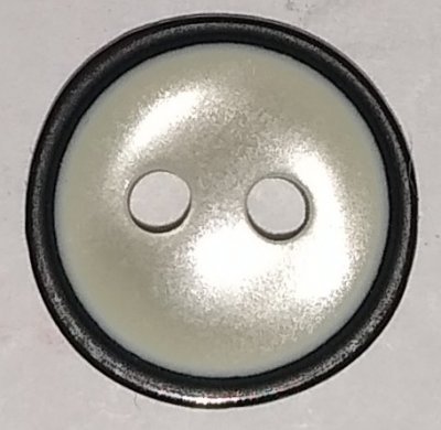 Knapp 12 mm Ø Vit/Svart