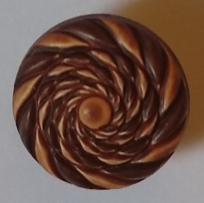 Knapp 13 mm Ø Brun/Beige