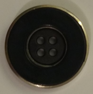 Knapp 26 mm Ø Svart/Silverfärgad
