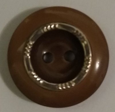 Knapp 15 mm Ø Silverfärgad/Brun