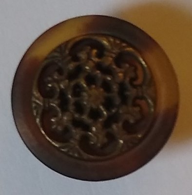 Knapp 15 mm Ø Brun/Beige
