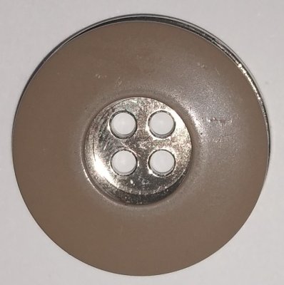 Knapp 25 mm Ø Silverfärgad/Beige