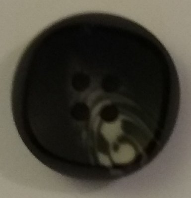 Knapp 22 mm Ø Svart/Vit