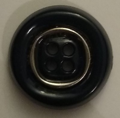 Knapp 23 mm Ø Silverfärgad/Grön
