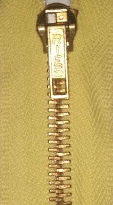 Dragkedja gul 16 cm ej delbar metall, 6 mm ries