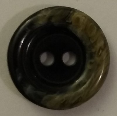 Knapp 18 mm Ø Svart/Grön