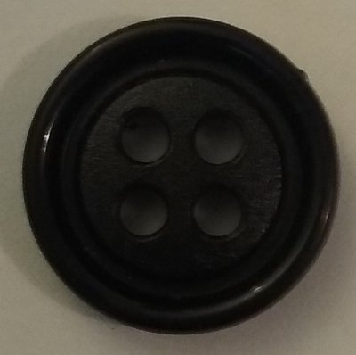 Knapp 16 mm Ø Svart