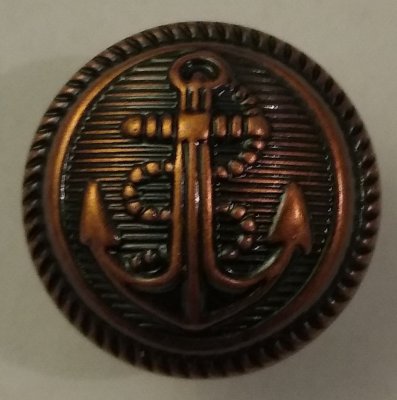 Knapp 22 mm Ø Brun - Ankare - Metall