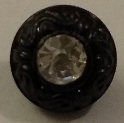 Knapp 11 mm Ø Svart/Vit