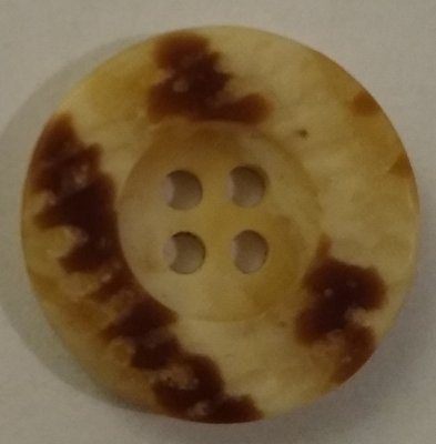Knapp 28 mm Ø Brun/Beige