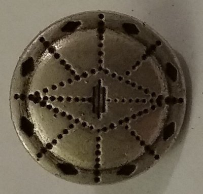 Knapp 13 mm Ø Silverfärgad - Metall