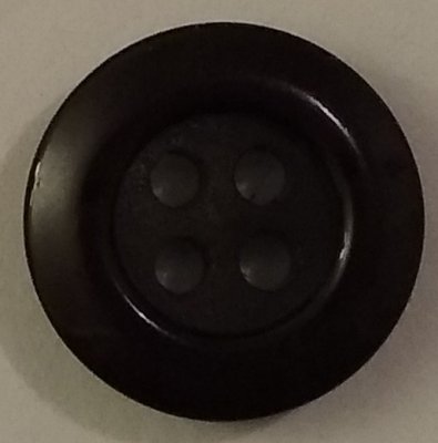 Knapp 15 mm Ø Brun/Svart
