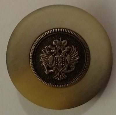 Knapp 23 mm Ø Beige/Gul/Silverfärgad