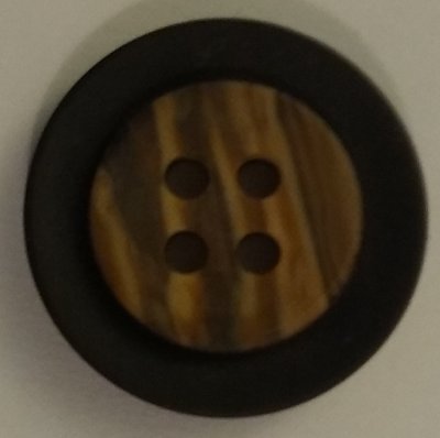 Knapp 20 mm Ø Svart/Brun