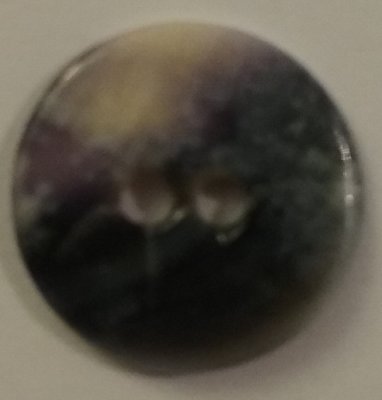 Knapp 15 mm Ø Vit/Svart - Pärlemor