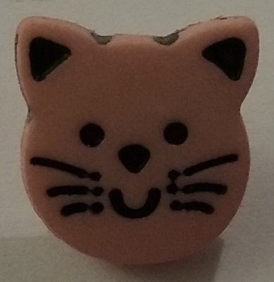 Katt ansikte. Rosa. 13 mm * 12 mm