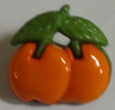 Körsbär. Brandgul. (Orange) 17 mm * 16 mm