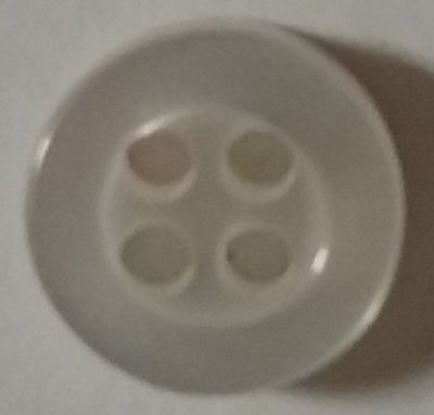 Knapp 9 mm Ø Vit