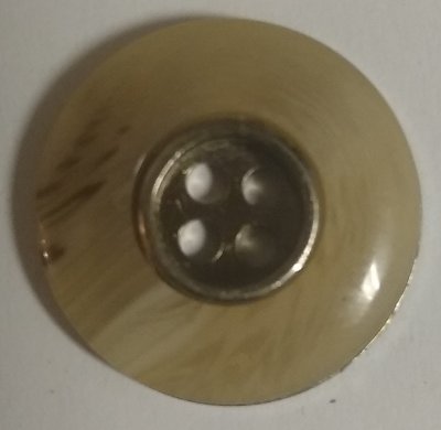 Knapp 23 mm Ø Silverfärgad/Beige