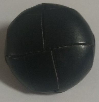 Knapp 23 mm Ø Läder - Svart