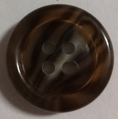 Knapp 18 mm Ø Brun/Beige