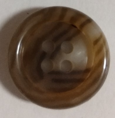 Knapp 19 mm Ø Brun/Beige