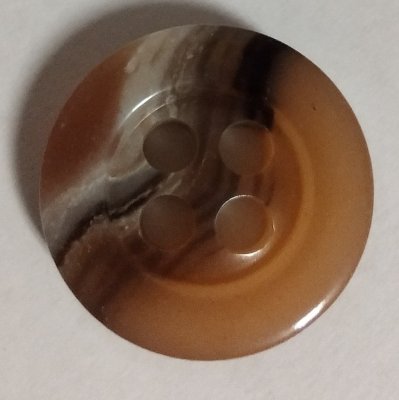 Knapp 21 mm Ø Beige/Svart/Brun