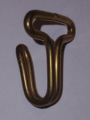 Hake/Hakar, stor, mässingfärgad. 20 mm