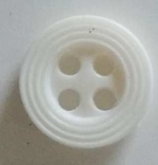 Knapp  9 mm Ø Vit