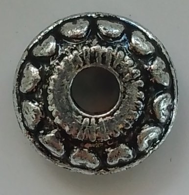 Knapp 13 mm Ø Silverfärgad