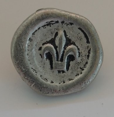 Knapp 16 mm Ø Silverfärgad - Metall