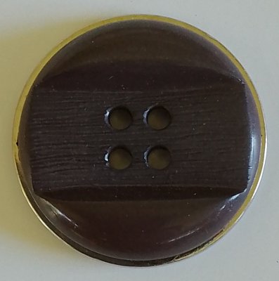 Knapp 26 mm Ø Brun/Silverfärgad