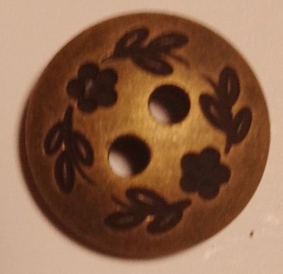 Knapp 13 mm Ø Brun
