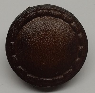 Knapp 18 mm Ø Läder - Brun - Skinn/Läder